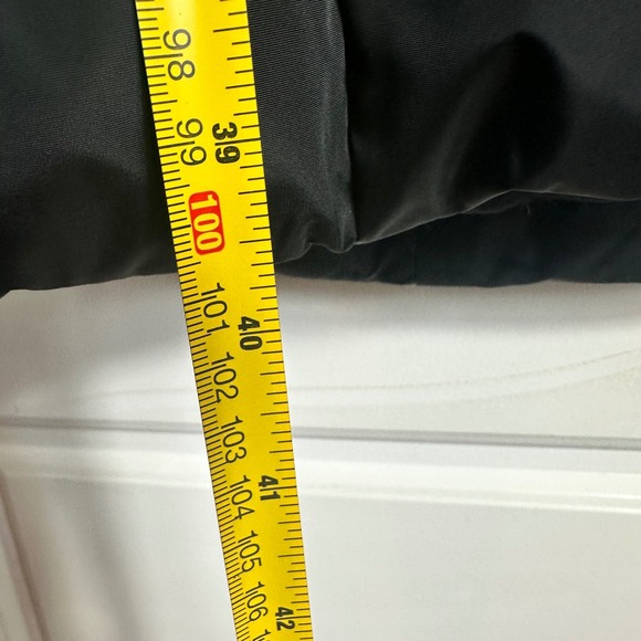 Cole Haan Signature Black Chevron Quilted Faux Fur Hood Puffer Coat M - Picture 7 of 12